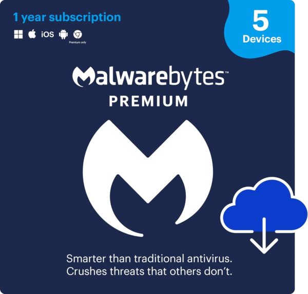 Malwarebytes | Windows/Mac/iOS/Android/Chrome | Premium | 5 Devices | 12 Months | Activation Code by email