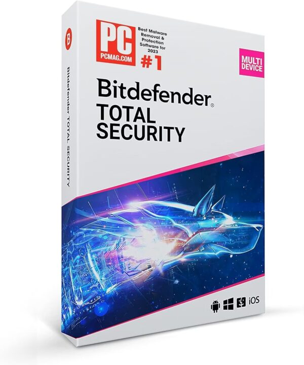 Bitdefender Total Security 2025 | 3 Devices | 1 year Subscription | PC/Mac/iOS/Android | Activation Code by Post