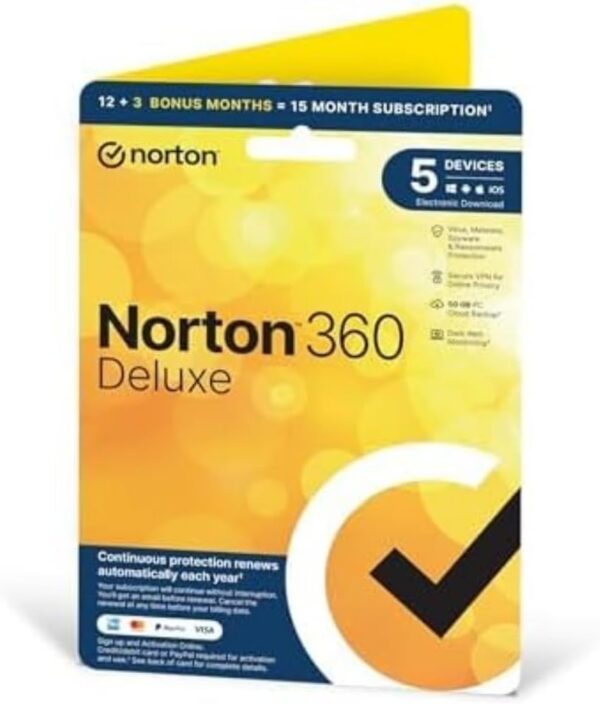 Norton 360 Deluxe 2024, Antivirus software for 5 Devices and 1-year subscription with automatic renewal, Includes Secure VPN and Password Manager, PC/Mac/iOS/Android, Activation Code by email - Image 17