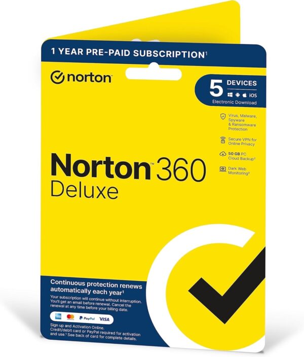 Norton 360 Deluxe 2024, Antivirus software for 5 Devices and 1-year subscription with automatic renewal, Includes Secure VPN and Password Manager, PC/Mac/iOS/Android, Activation Code by email - Image 21