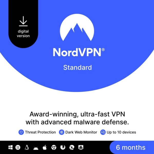 NordVPN Standard - 1-Year VPN & Cybersecurity Software Subscription For 6 Devices - Block Malware, Malicious Links & Ads, Protect Personal Information [Physical box] - Image 19