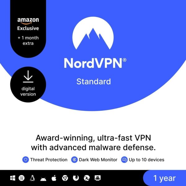 NordVPN Standard - 1-Year VPN & Cybersecurity Software Subscription For 6 Devices - Block Malware, Malicious Links & Ads, Protect Personal Information [Physical box] - Image 29