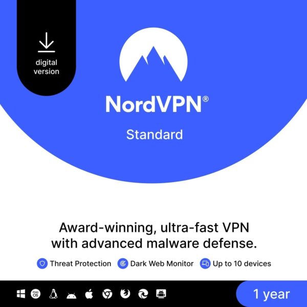 NordVPN Standard - 1-Year VPN & Cybersecurity Software Subscription For 6 Devices - Block Malware, Malicious Links & Ads, Protect Personal Information [Physical box] - Image 51