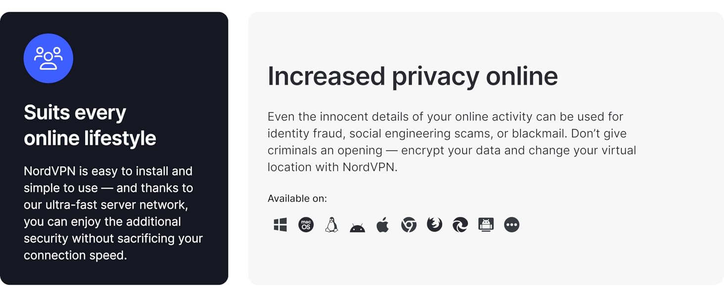 Increased privacy online