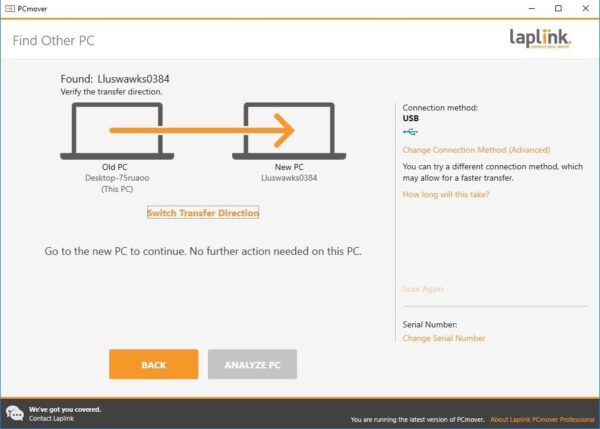 Laplink PCmover Professional 11 - Easily Transfer Files to New Computer - Efficient Migration of Applications from Old PC to a New PC - Data Transfer Software, With Optional Ethernet Cable - 1 License - Image 5