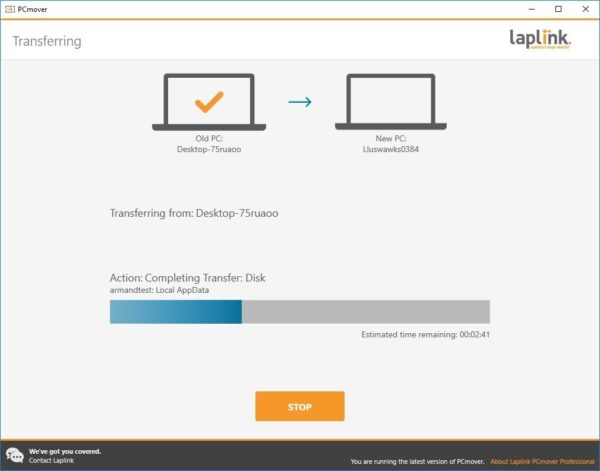 Laplink PCmover Professional 11 - Easily Transfer Files to New Computer - Efficient Migration of Applications from Old PC to a New PC - Data Transfer Software, With Optional Ethernet Cable - 1 License - Image 8