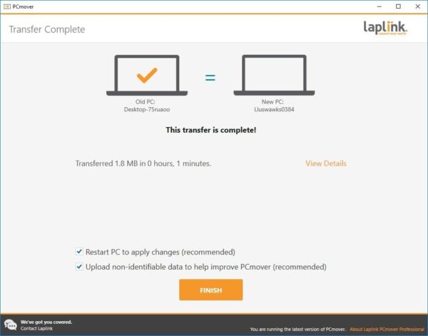 Laplink PCmover Professional 11 - Easily Transfer Files to New Computer - Efficient Migration of Applications from Old PC to a New PC - Data Transfer Software, With Optional Ethernet Cable - 1 License - Image 9