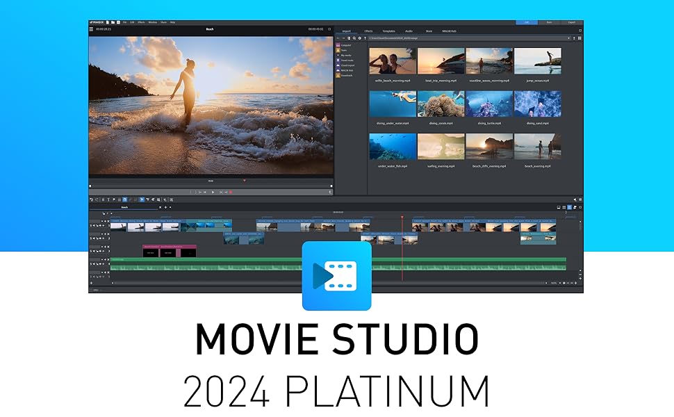 MAGIX Movie Studio 2024 Platinum, video, video editing,