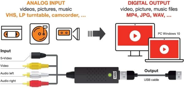 Nero VHS to USB Video Grabber Recode Stick incl. video editing software | video editing | digitising video cassettes | Windows 11 / 10 / 8 - Image 5