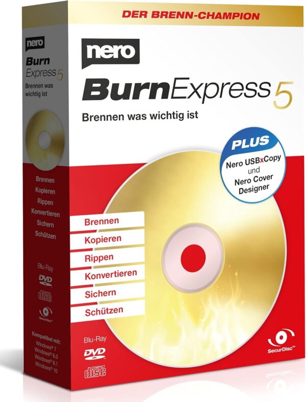 Nero Burn Express 5 - Burning | Copy | Ribs | Convert | Secure | Protect