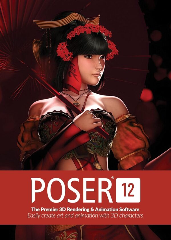 Poser 12 | The Premier 3D Rendering & Animation Software for PC and Mac OS | Easily create art and animation with 3D characters [Keycard]