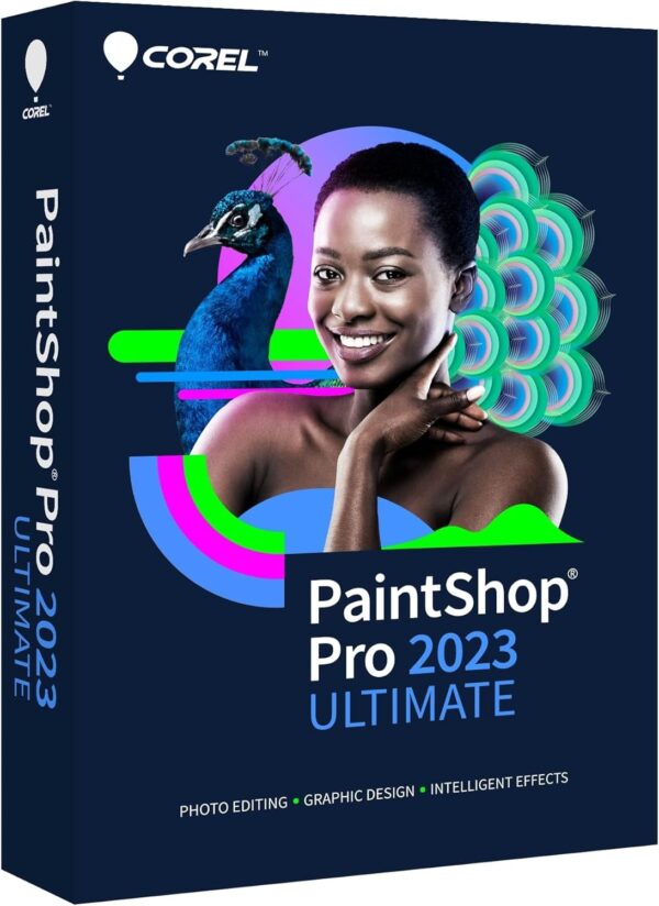 Corel PaintShop Pro 2023 | Photo editing and graphic design software + a creative collection | Features supported by AI | Ultimate | 1 Device | 1 User | PC | Code [Delivery]