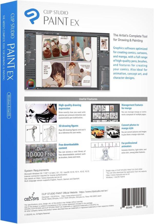 CLIP STUDIO PAINT EX - Version 1 - Perpetual License - for Microsoft Windows and MacOS - Image 2