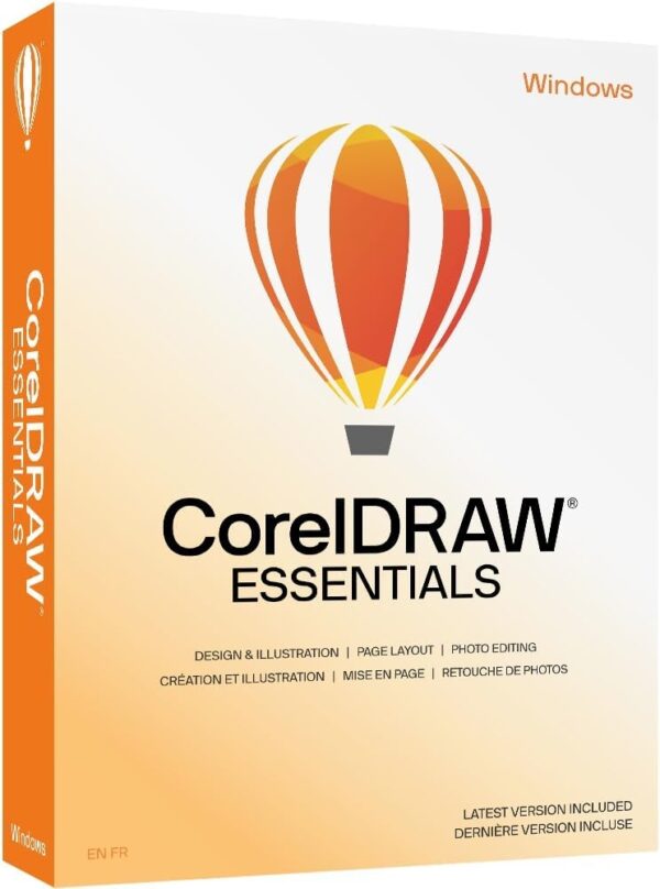 Corel CorelDRAW Essentials 2024, Graphic Design, 1 User, Post delivery