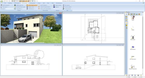 3D CAD 7 Architecture - Plan & design buildings from initial rough sketches to the finished blueprints - CAD and architecture software for Windows 11, 10, 8.1, 7 - Image 8