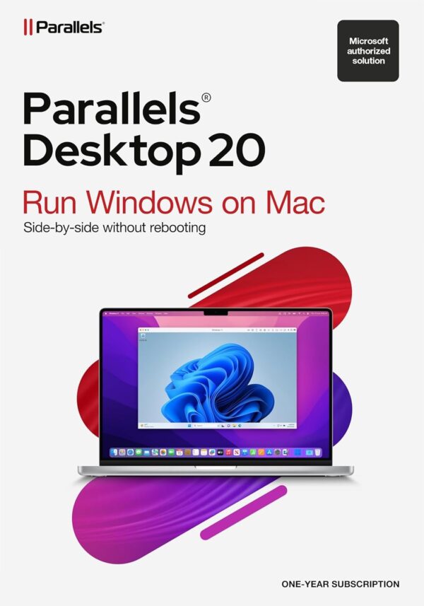 Parallels Desktop 20 for Mac, Run Windows on Mac, 1 Year, Post delivery