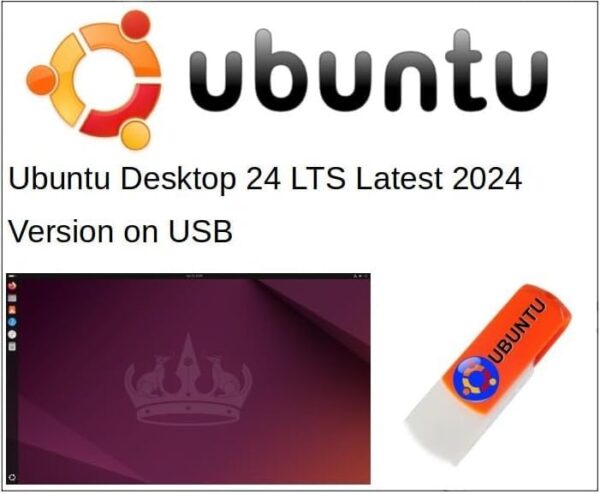 Linux Ubuntu Desktop 24.04 LTS Bootable USB